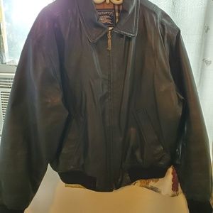 Men's Leather Burberry Jacket (Great Condition)